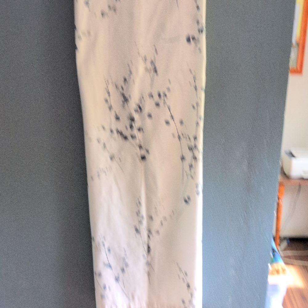 Tahari White and Blue Shower Curtain